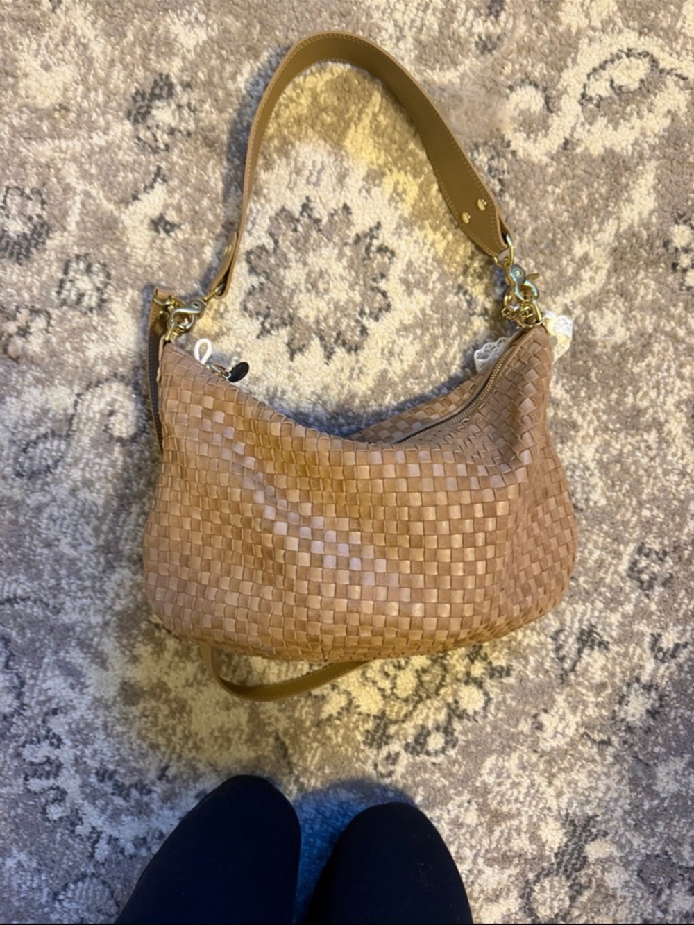 Clare v clay suede Moyen messenger RARE